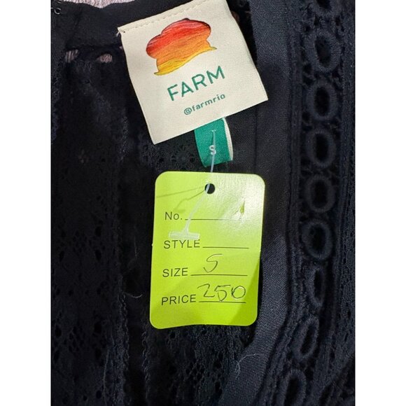 Farm Rio Lace And Ruffles Jumpsuit Size S Color Black NWT mspr $250 - Picture 2 of 7